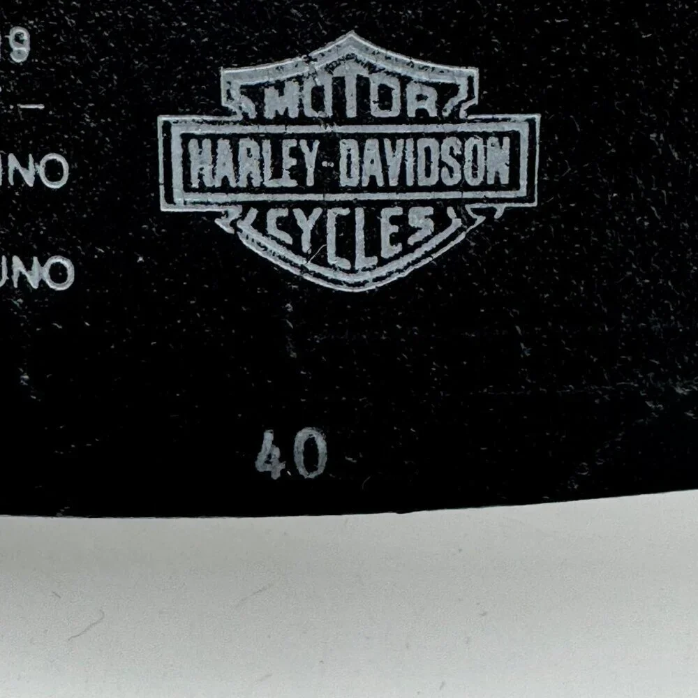 Harley-Davidson Embossed Leather Belt Black Bar & Shield Logo Mens Size 40
